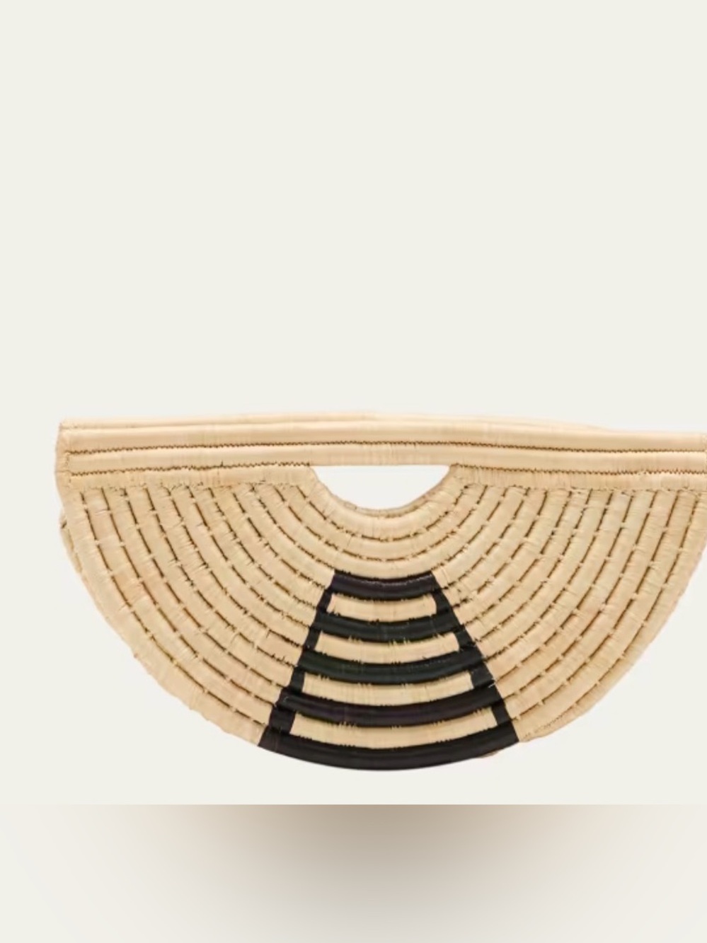 EILAF Mini Half Moon Raffia Top-Handle Bag